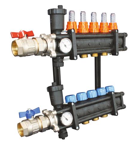 Collecteur PCBT Polyamide - entrées F26/34 - 5 départs 3/4EK